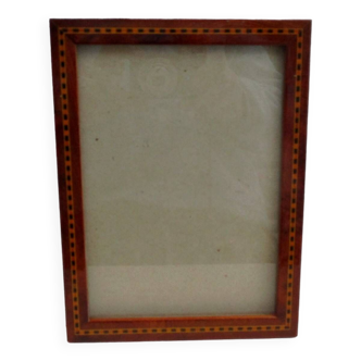 Varnished wooden frame - vintage for 13 x 18cm subject