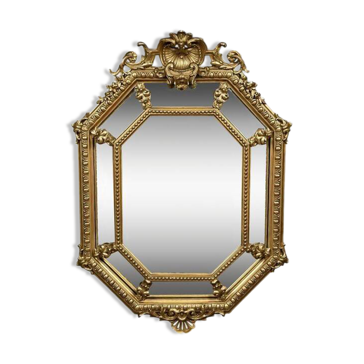 Miroir à parcloses, style Louis XV – Milieu XIXe