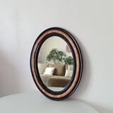 19th-century antique mirror in wood and stucco.