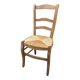 Chairs and armchairs in solid oak - seat in straw