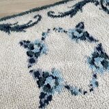 Bohemian pure wool blue rug 125x78cm