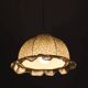Margaret rounded dome pendant light with ruffles in "twig" print