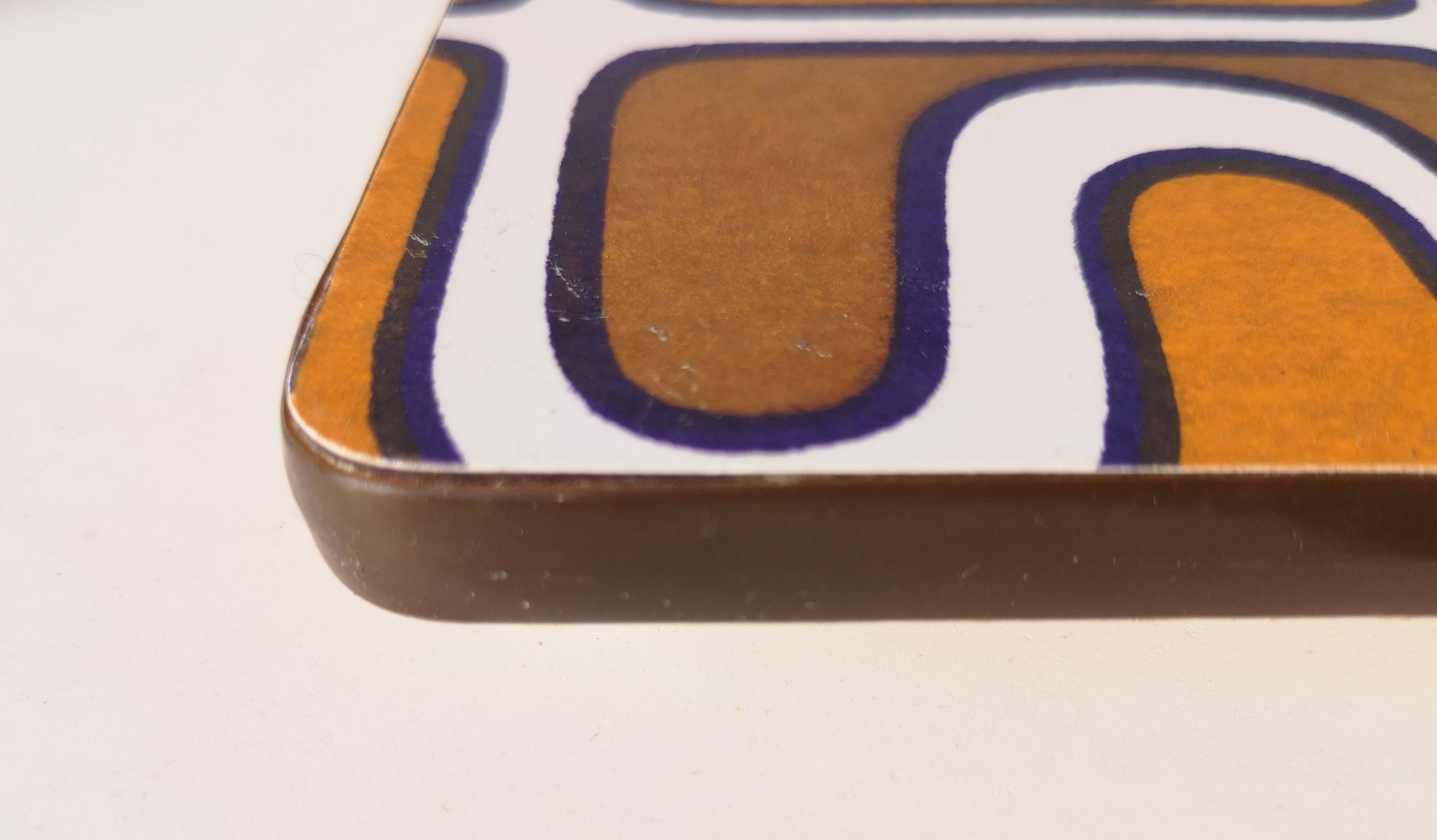 Vintage Formica trivet, psychedelic patterns