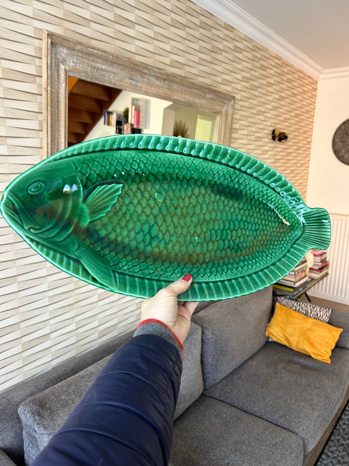 Serving dish Sarreguemines fish