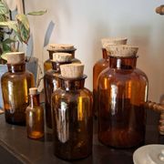 Set of 7 apothecary bottles