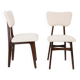 Mid-century modern chair in light cream boucle, 1960s