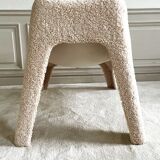 Heated chair in moumoute, sheepskin