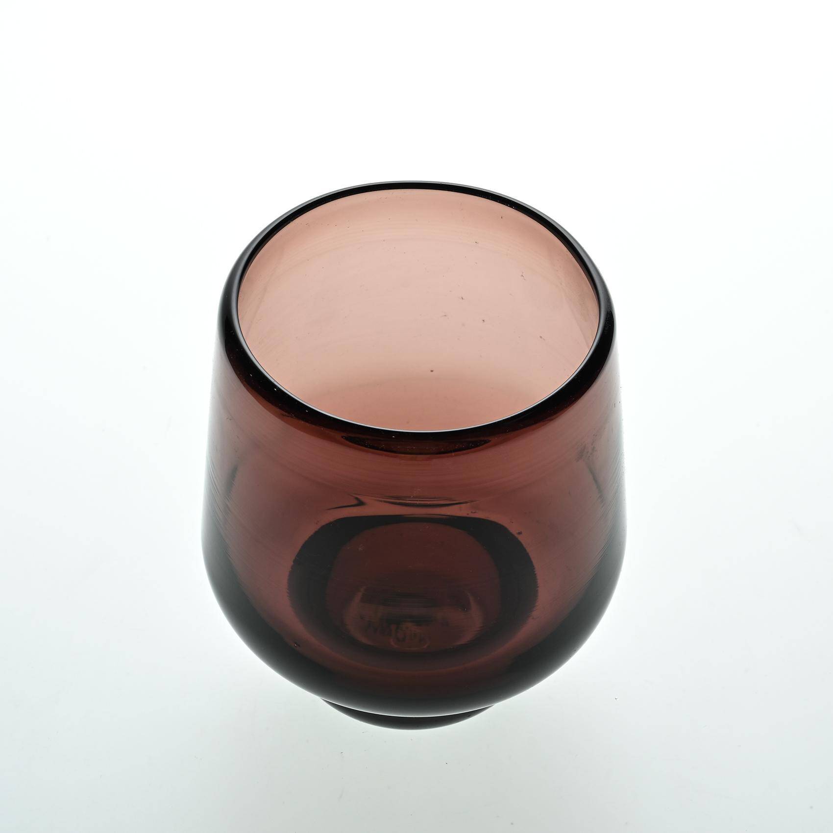 Set of five purple vases by Claude Morin, circa 1980