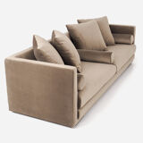 Canapé malmo marron velour, design scandinave