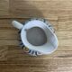 Vintage white and multicolor Italian pitcher Roberto Rigon 1970s