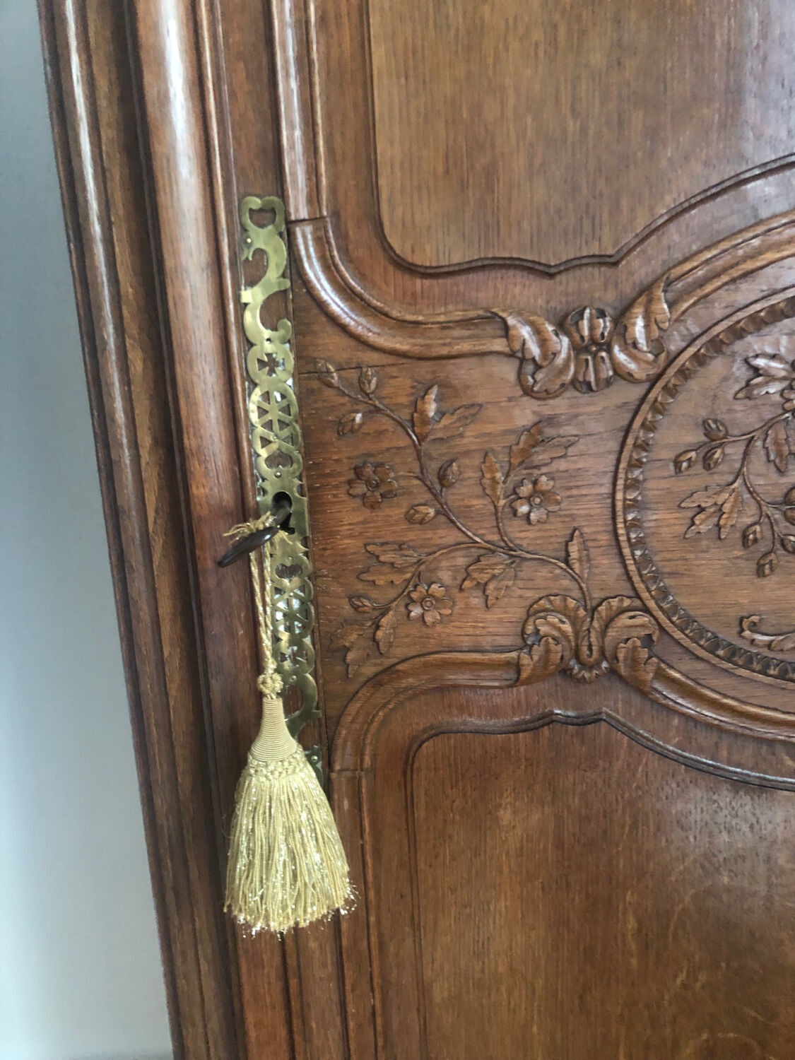 Antique solid wood wardrobe