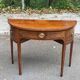 19th century English mahogany half-moon console desk
