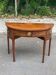 19th century English mahogany half-moon console desk
