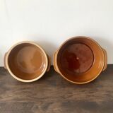 Duo de plats creux de service en grès Grèspots Digoin