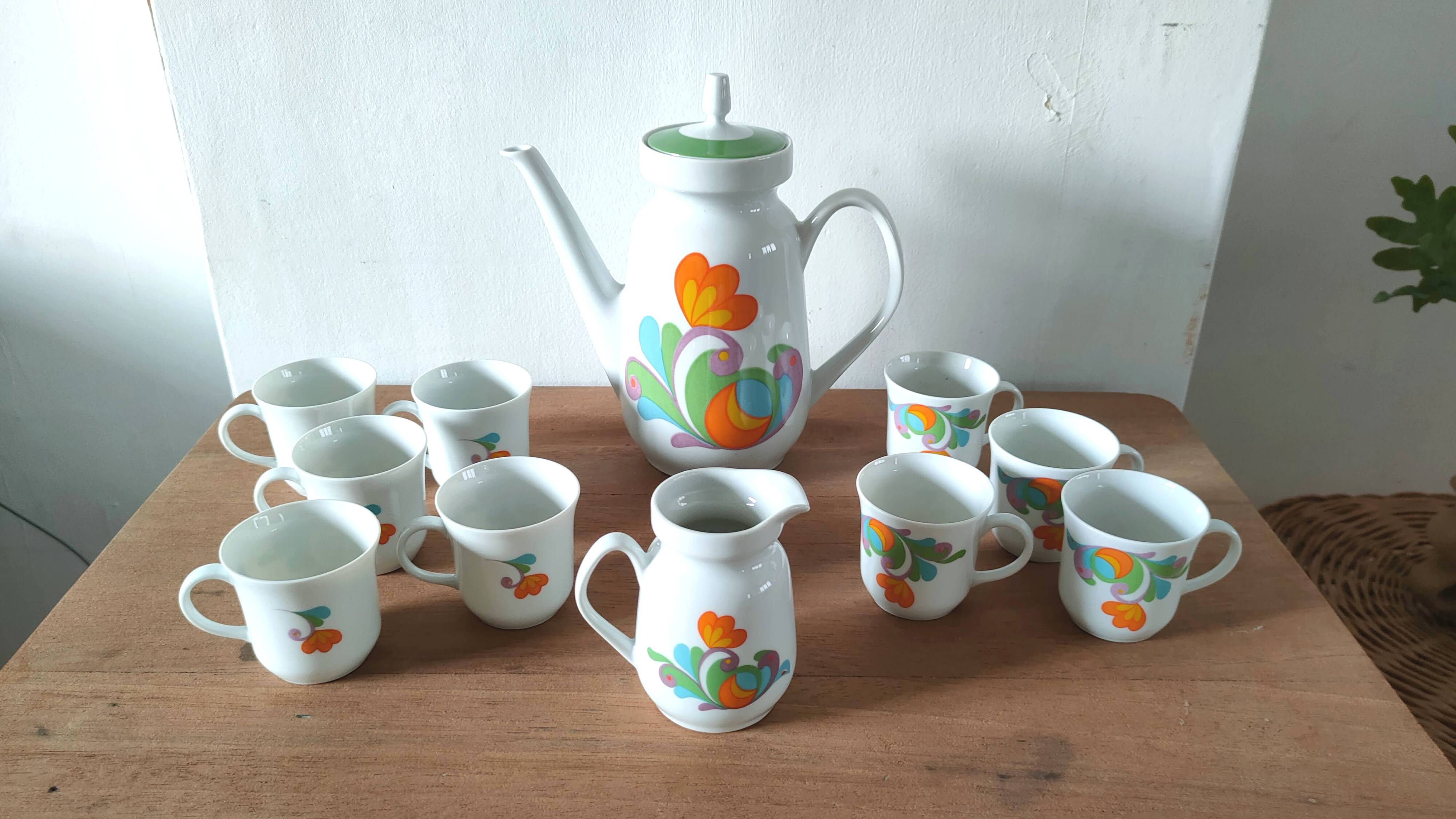 Bavaria porcelain coffee service design 70s