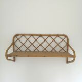 Rattan wall shelf