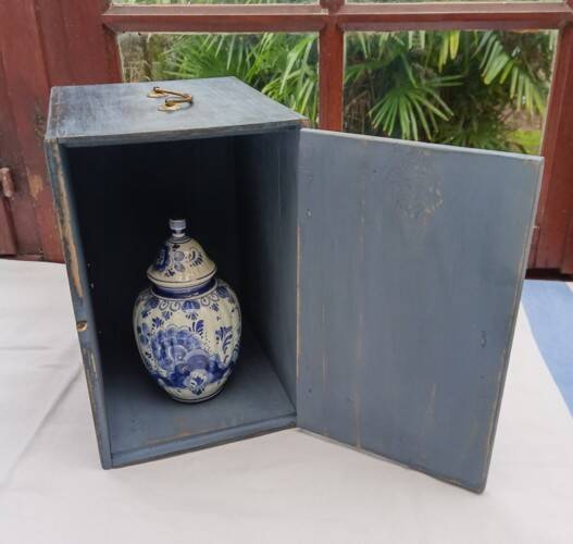 Weathered wooden headdress box