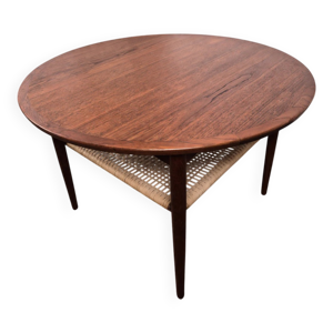 Table basse ronde en - teck