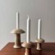 Set of three ceramic mushroom oil lamps by Freek Berends from the 1970s.