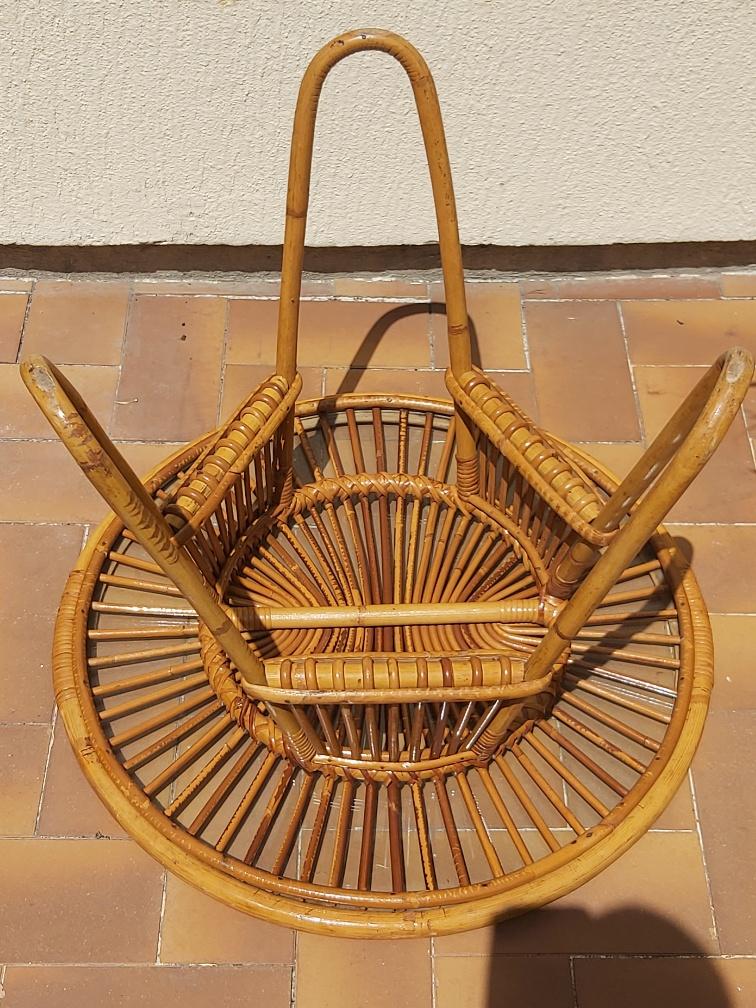 Rattan coffee table 50s