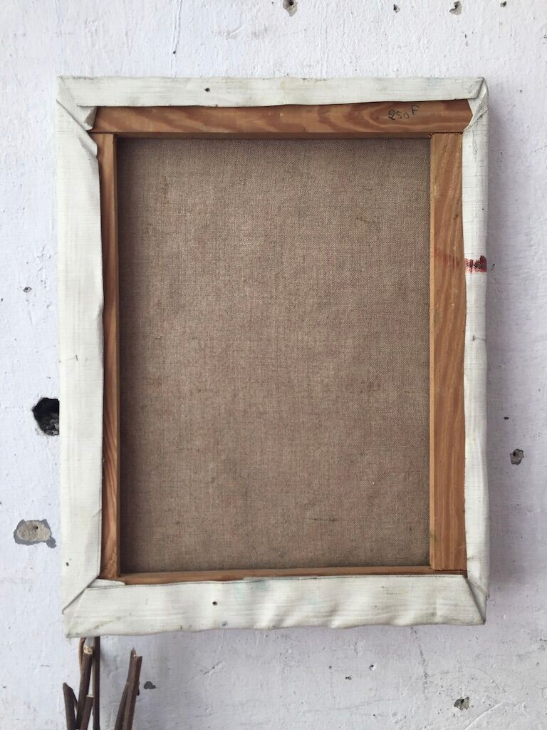 Old oil painting flowers