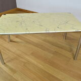 Italian vintage design table - marble and chrome 1970