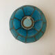 Blue mother-of-pearl and brass chandelier