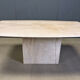 Vintage travertine dining table, 1970s