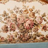 Bohemian headboard with tapestry