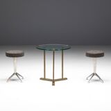 Side Table by Peter Ghyczy in Brass and Glass, Netherlands, 1970s