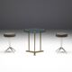 Side Table by Peter Ghyczy in Brass and Glass, Netherlands, 1970s
