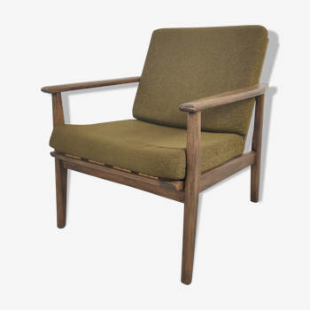 Fauteuil scandinave chêne années 50/60