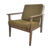 Fauteuil scandinave chêne années 50/60
