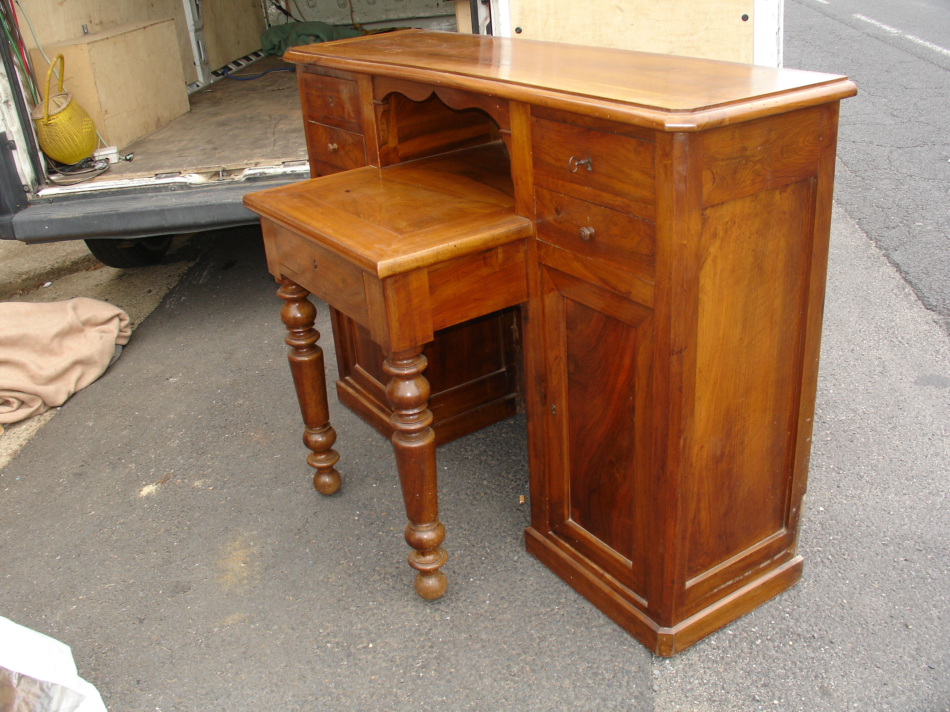 Louis Philippe period walnut desk