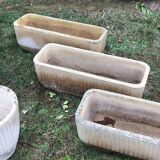Set of 5 round and rectangular planters