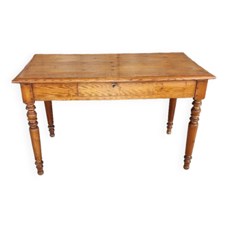 Table de ferme/bureau, bois massif, 1 tiroir,vintage