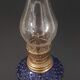 Old oil lamp blue glass