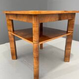 Table basse Art déco à deux niveaux en chêne massif, années 1930
