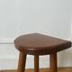 Tabouret tripode demi-lune