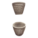 Lot de 2 poteries ou cache-pot ajourées vintage 1970-80