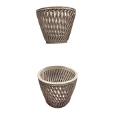 Lot de 2 poteries ou cache-pot ajourées vintage 1970-80