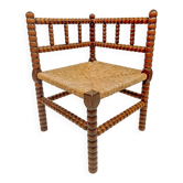 Classic vintage bobbin corner armchair