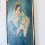 Orientalist painting on cardboard