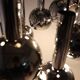 Beautiful cascade chrome pendant, 1970s