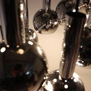 Magnifique pendentif en chrome en cascade, années 1970