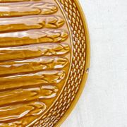 6 asparagus plates in slurry earthenware made in france 1970