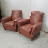 Pair of club chairs, 60s