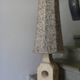 Large sculpted stone lamp, in the style of Albert Tormos, 1970s.
