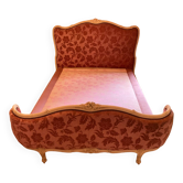 Box spring and headboard Louis XV style basket