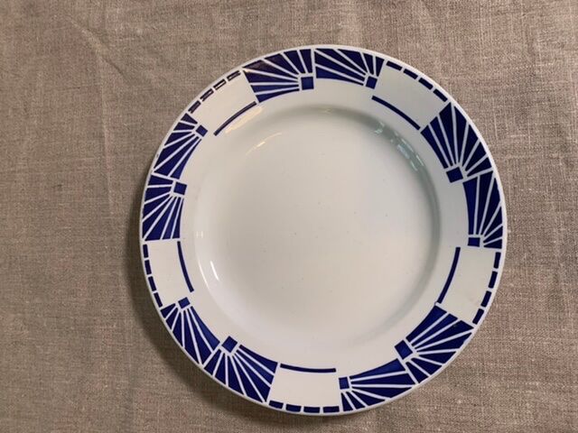6 flat plates model Dombasles Sarreguemines France Art Deco